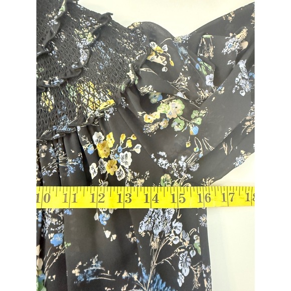 Cinq a Sept Melony Smocked Floral Mini Ruffle Dress Size 00 - Picture 10 of 13